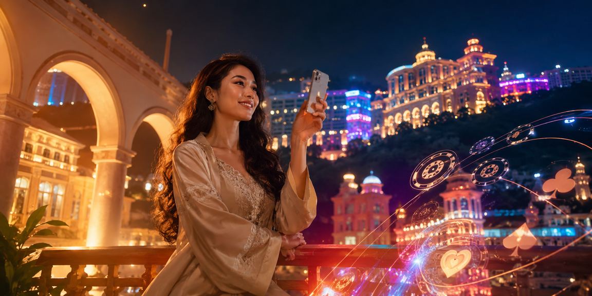 Pemain di Genting Highlands menggunakan telefon pintar untuk mengakses bonus kasino dalam talian