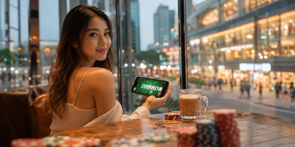 Pemain di Johor Bahru menikmati taruhan permainan langsung dengan telefon pintar
